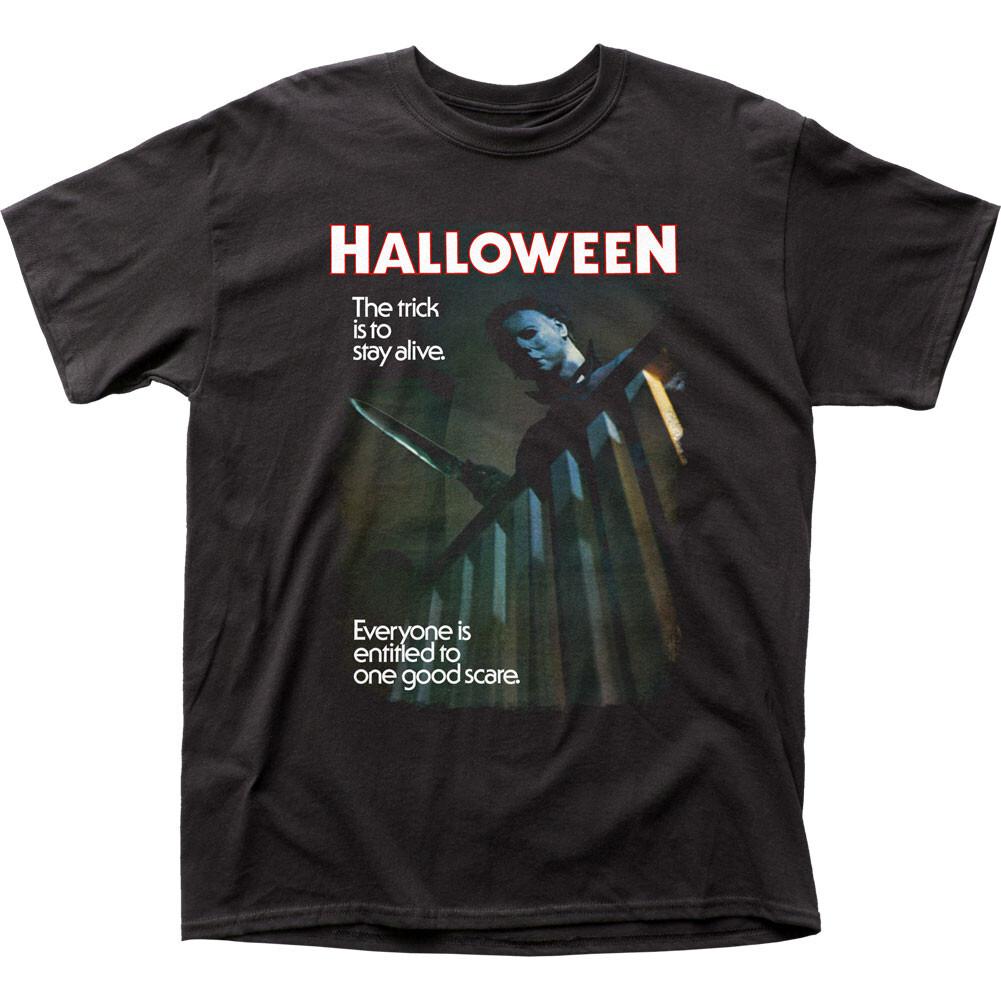 Halloween One Good Scare Mens T-shirt Horror Movie Classic Tee Brand New Black S