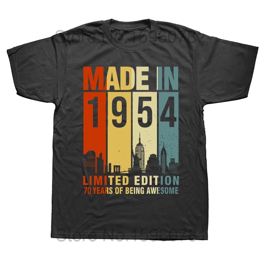 70 Year Old Gifts Vintage 1954 Limited Edition 70th Birthday Tee Tops Round Neck Short-Sleeve Fashion Tshirt Clothing T-shirts