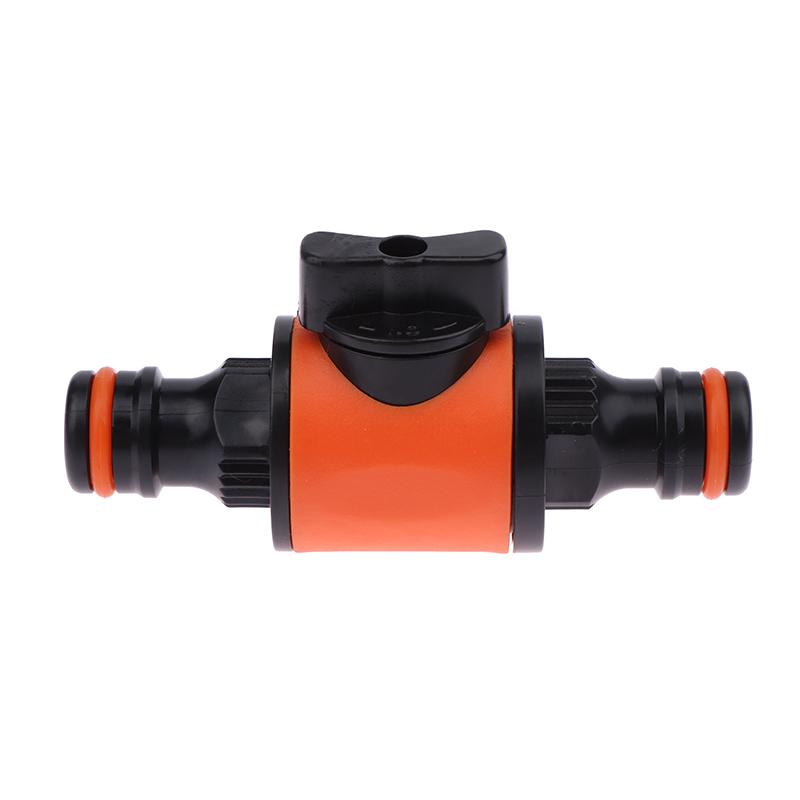 1Pc 16Mm Equal Garden Hose Shut Off Valve Fitting Plastic Tubing Tap Adapter Quick Joint For Watering Irrigation Car Wash