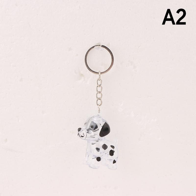 Cute Transparent Dog Hair Storage Cute Pendant Keychain Bag Pendant Couple Car Key Chains Jewelry Souvenir Collection Gift