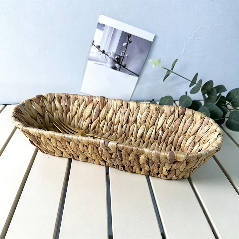 Handgeflochtener Rattan-Obstkorb mit atmungsaktivem Design für die Aufbewahrung und Organisation auf dem Küchentisch