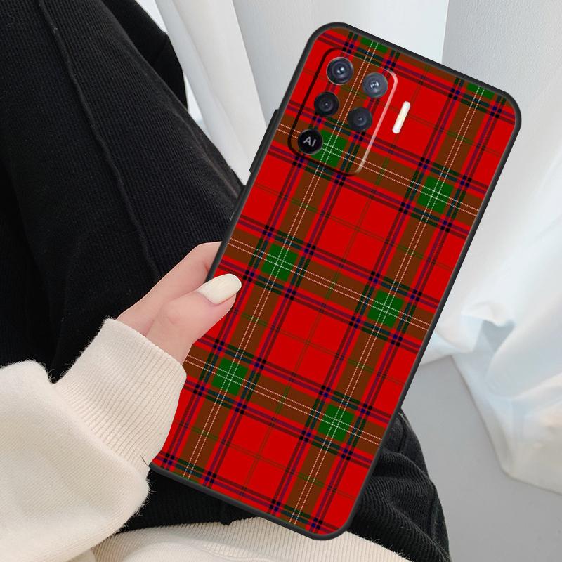 Clan Stewart Dress Plaid Pattern Case For Oppo A54 A74 A94 A18 A57 A17 A77 A38 A58 A78 A98 A80 A60 A40 A96 A76 A16 A15 A5 Pro