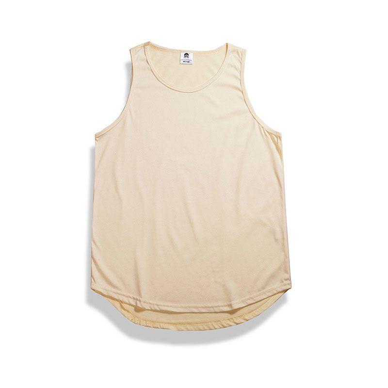 Canotta Basic Uomo Victorious di Qualità Premium, Lunghezza Lunga, Orlo Curvo, Senza Maniche, Per il Massimo Comfort