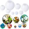 Lot de 8 Moules Sphériques en Silicone pour Résine Sans Couture Moules Sphériques 3D en Résine Époxy Grands Moules Sphériques en Résine pour la Conservation Blanc