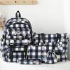 New Schoolbag for Elementary School Students  Junior High School Girls  Five Piece Set for Children's School Backpack