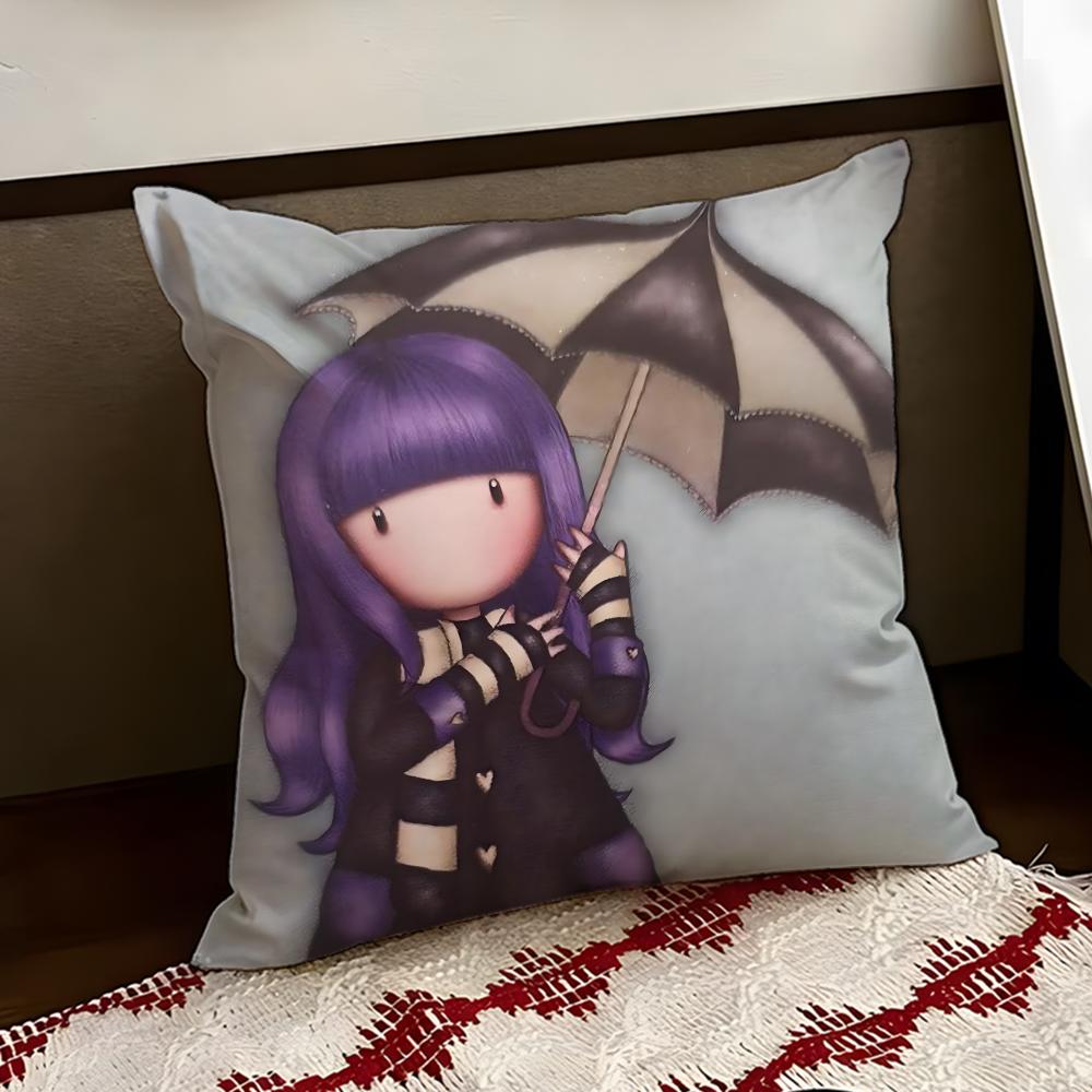 Cartoon SSantoro Gorjuss Cushion Cover Reversible Soft Durable Pillow Cover Home  Car MultiScene Use for Daily Comfort
