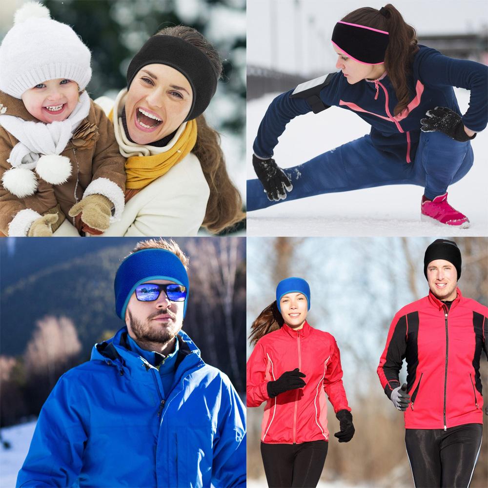 Neuer Fleece-Ohrenwärmer Muff Winter Stirnband Ohrenschützer Stirnband Männer Frauen Laufen Skifahren Outdoor-Sportarten Ohrenwärmer Schweißband