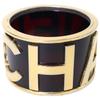 CHANEL Logo bangle Bangle Dark brown / goldUsed