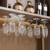 No Punching Glasses Hanging Rack Wall Mounted Goblet Hanging Rack Red Wine Cup Holder  Dining Rooms