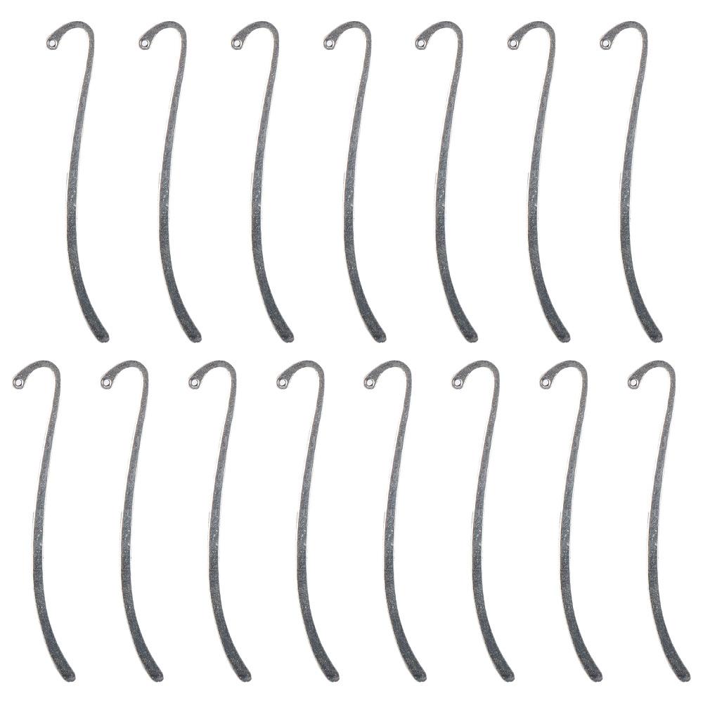 15 Pcs Carved 15 Pcs Bookmarks Silver Plated Book Clip Metal Pagination Mark Gift