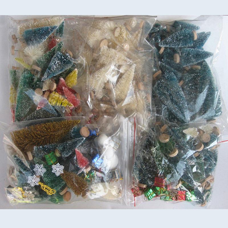 8/12pcs Mini Wooden Christmas Trees Artificial Christmas Tree For Xmas Tabletop Ornaments Christmas Decorations 2025 Navidad