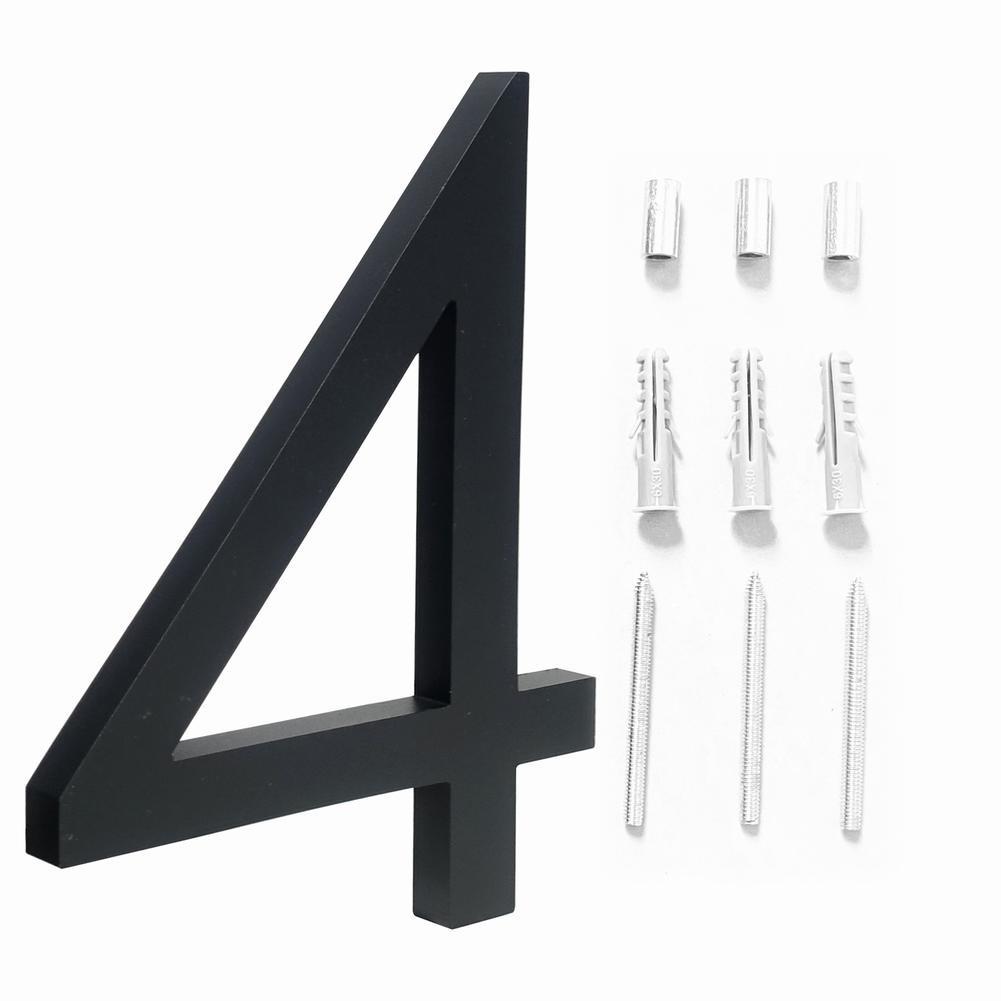 Digital House Number Number Decor Μαύρο Πλωτό Σπίτι/Πόρτα