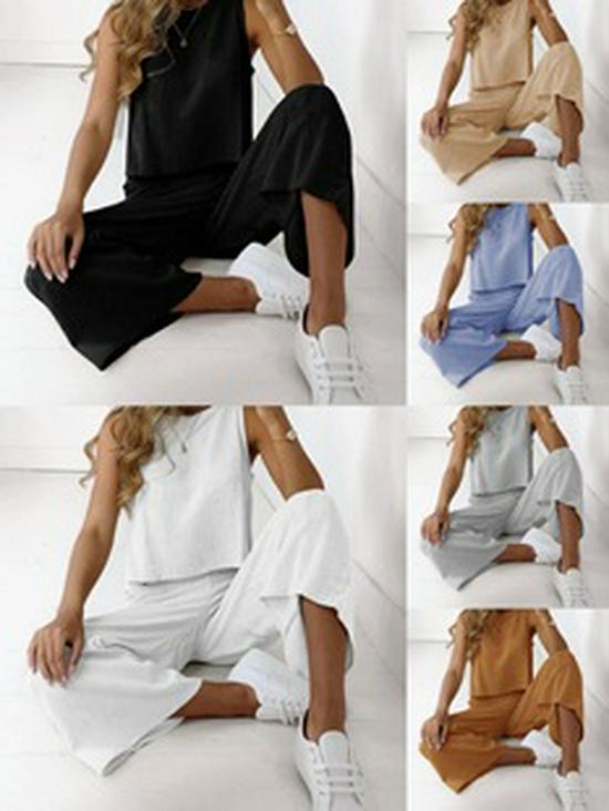 2025 European Style Brown Two-Piece: Long Sleeve High Neck Hoodie & Elegant Wide-Leg Pants