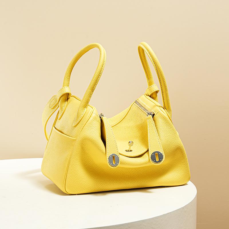 Borsa Dottore TOGO in Vera Pelle di Mucca - Cucita a Mano con Filo Cerato, Sensazione di Lusso, Singola Spalla da Donna, Stile da Pendolare, Best Seller.