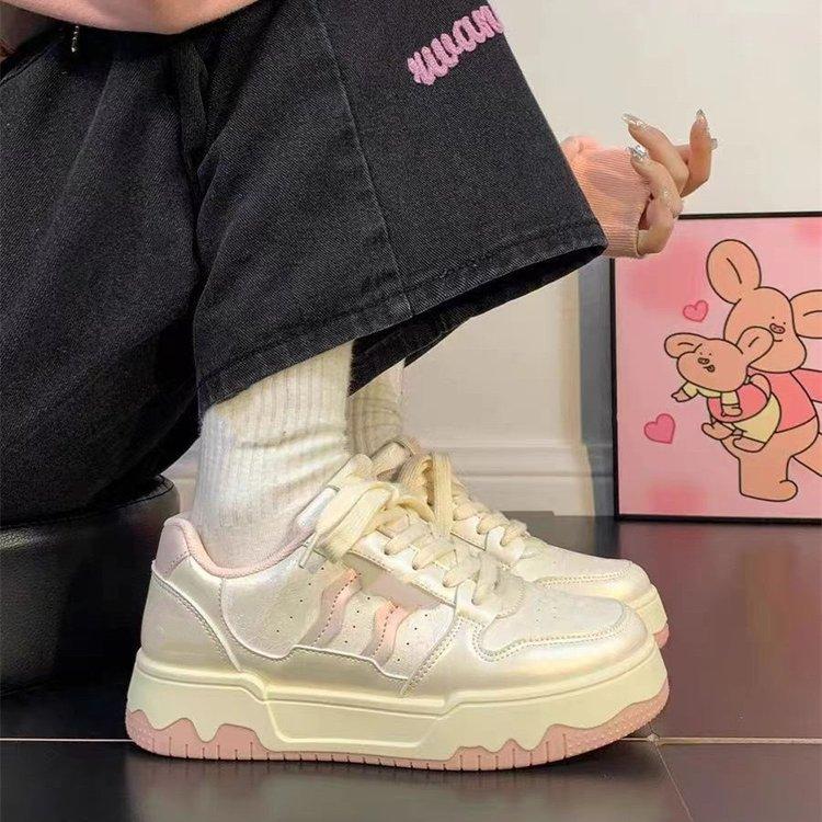 

Fashion casual shoes 2025 autumn new women s shoes platform muffin sports shoes student bread shoes women s board shoes 35