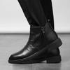 Modne Stylowe Męskie Markowe Buty Motocrossowe Ciepłe Zimowe Buty dla Mężczyzn Biznesmeni Eleganckie Buty Codzienne ze Skóry Naturalnej Męskie Botki