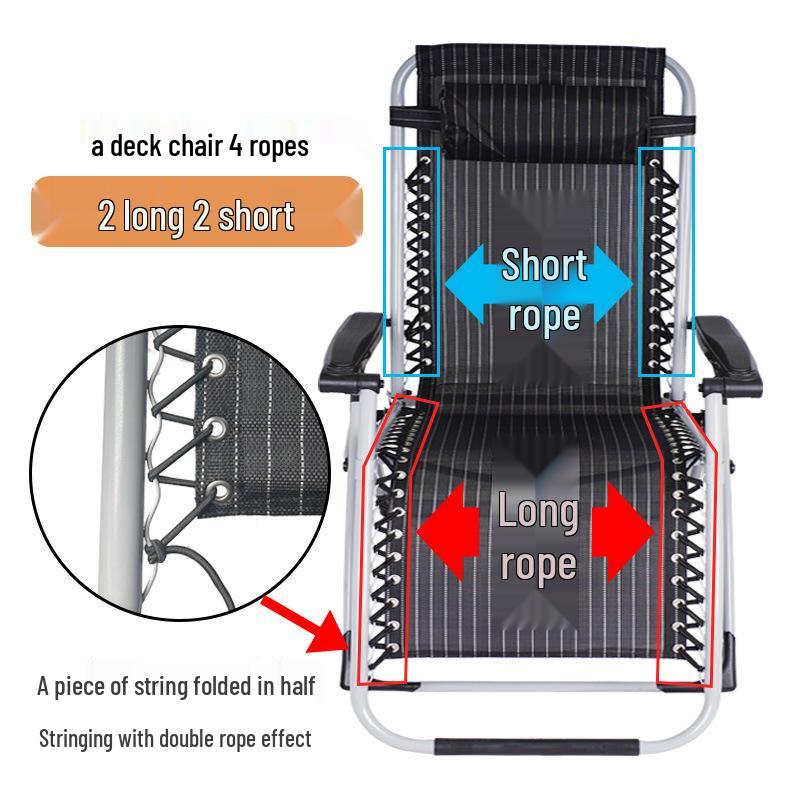 Spezielles elastisches Seil für Strandstuhlersatz - Strapazierfähiges Gummiband für klappbaren Liegestuhl