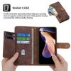 Lanyard Leather Zipper Wallet Card Phone Case For Xiaomi RedMi 14C 13C Note 14 Pro Plus 13 12 12S 11 11S 10S 9 Flip Stand Cover