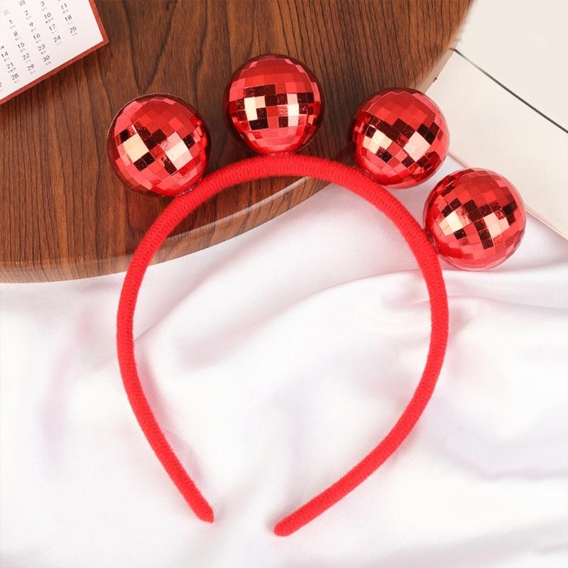 Disco Headbands for Kids 1970s Vintage Disco Ball Headband Headpiece Shines Hair Accessories for Halloween Birthday Party