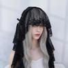 Schwarz / Weiß Spitze Schleife Haarband Gothic Stil Lolita Mädchen Stirnband Lolita Kopfschmuck Party