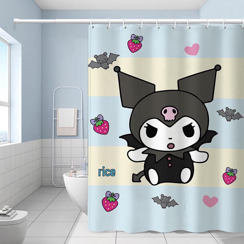 Handon Kuromi Cartoon Princess Waterproof Shower Curtain