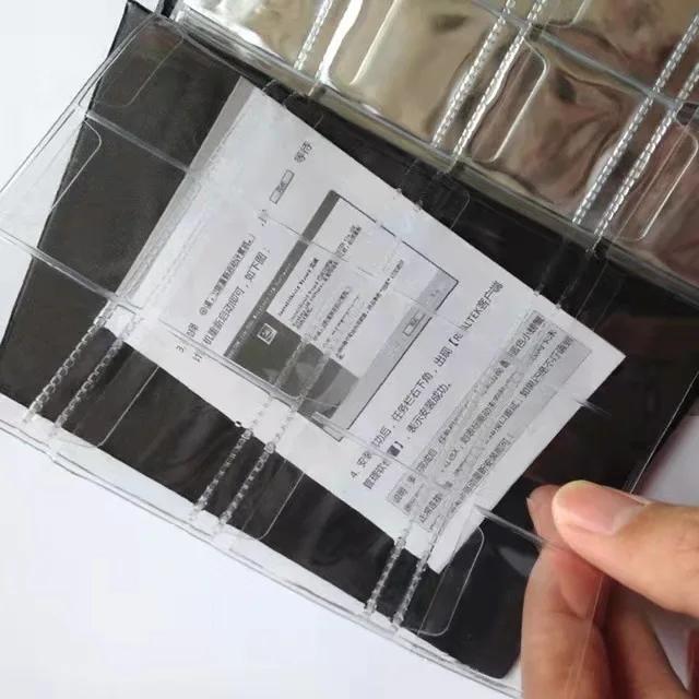 Minimalism 10 Pages 120 Pockets Coins Artificial PU leather Collector Coin Collection PVC Film Medallions Badges Collection Book