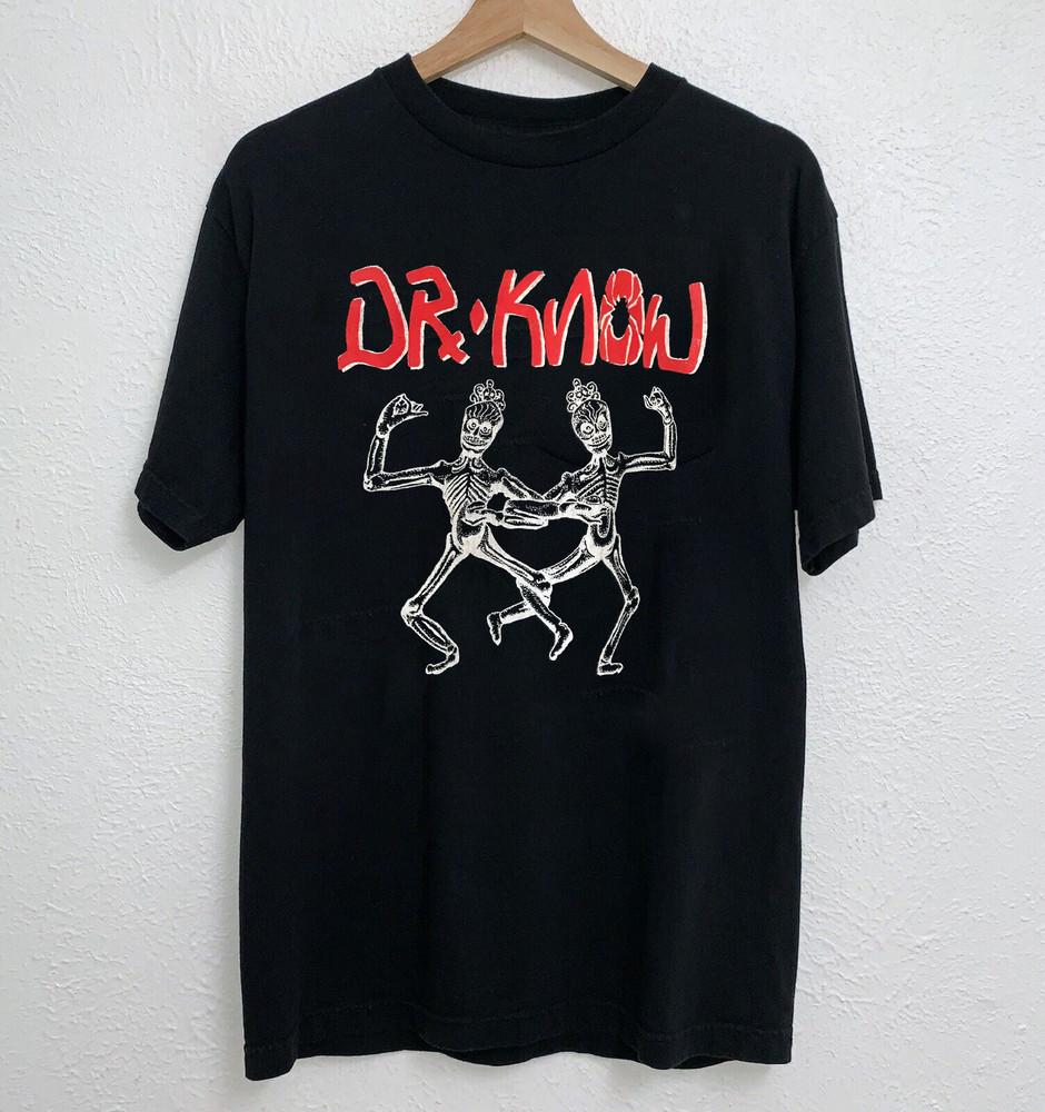 Vintage 1987 Dr. Know Tour Black All Size Unisex Shirt KK396