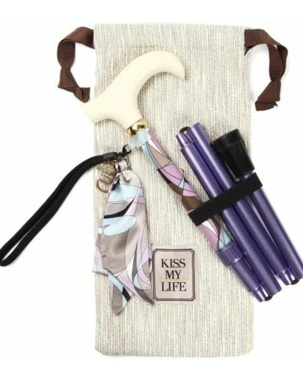 Lightweight Folding Walking Bon Voyage Pucci Pattern Stick, (CANNES/PURPLE) (kml130104b)