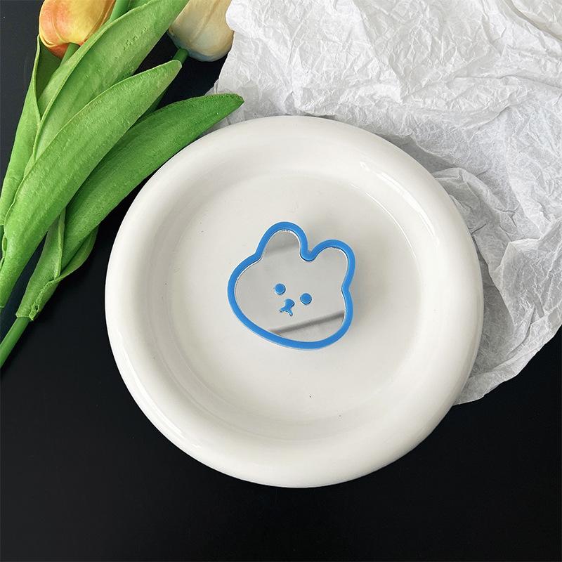 Korean Ins Cute Rabbit Cartoon Holder Phone Airbag Bracket Portable for Iphone 17 Grip Tok Portable Makeup Mirror Creative Stand