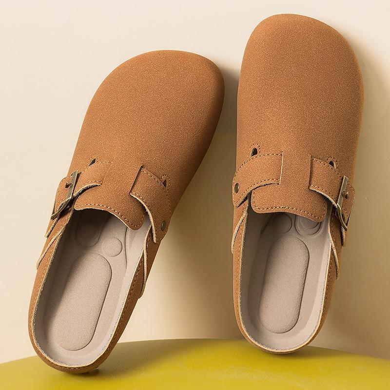 Spring retro casual lazy shoes bag head half slippers women's flat slippers women