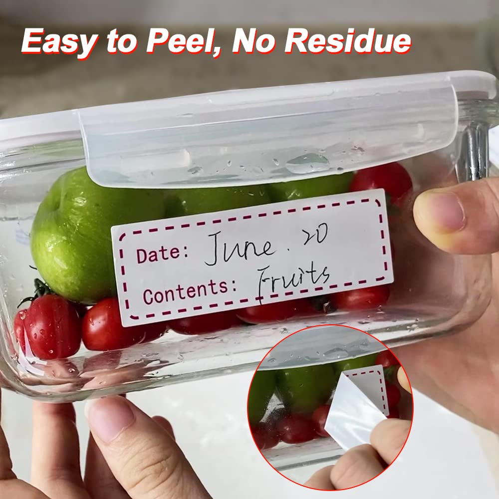 125pcs Removable Freezer Labels, 1 X 3 Inch Storage Stickers, Refrigerator Freezer Paper Label Easy Clean Leaves No Residue