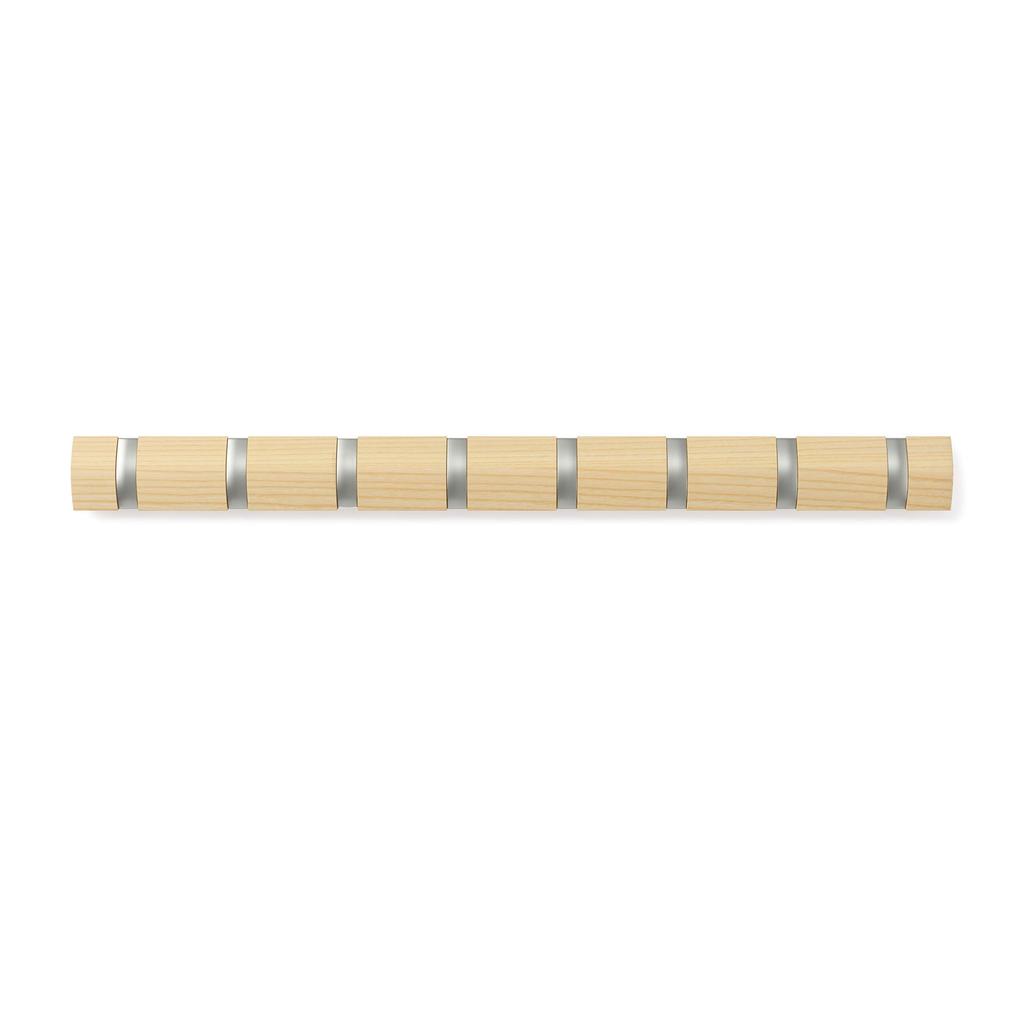 Official Umbra Wall Wall Hanger Storage Flip Natural Hooks, Hooks, Wooden, Modern, Casual, Organizing, Space-Saving, 8-Row Hook, 2318858390,