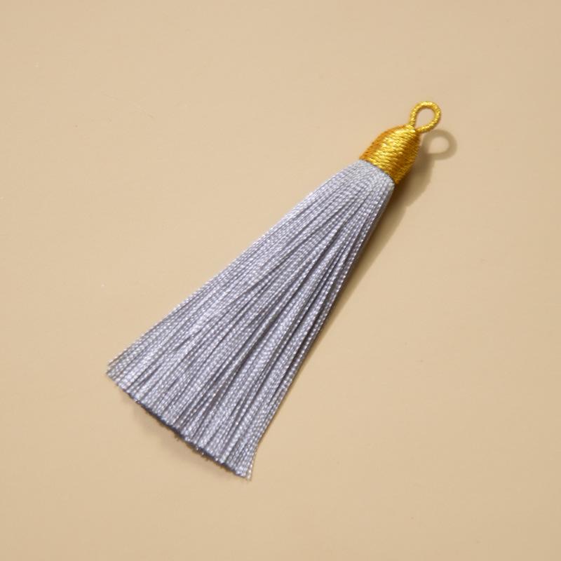 8Cm Pull Ring Gold Silk Threaded Cap Fringed Spike Polyester Fringed Antique Hanging Spike Bookmark Sachet Jewelry Accessories