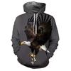 Animal Print Men's Versatile Hooded Sweatshirt Stylish Comfortable Hoodies Sweatshirts Men’s