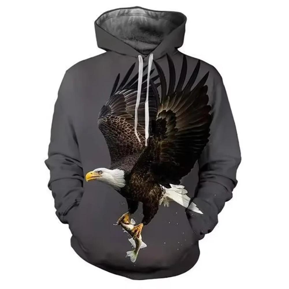 Animal Print Men's Versatile Hooded Sweatshirt Stylish Comfortable Hoodies Sweatshirts Men’s