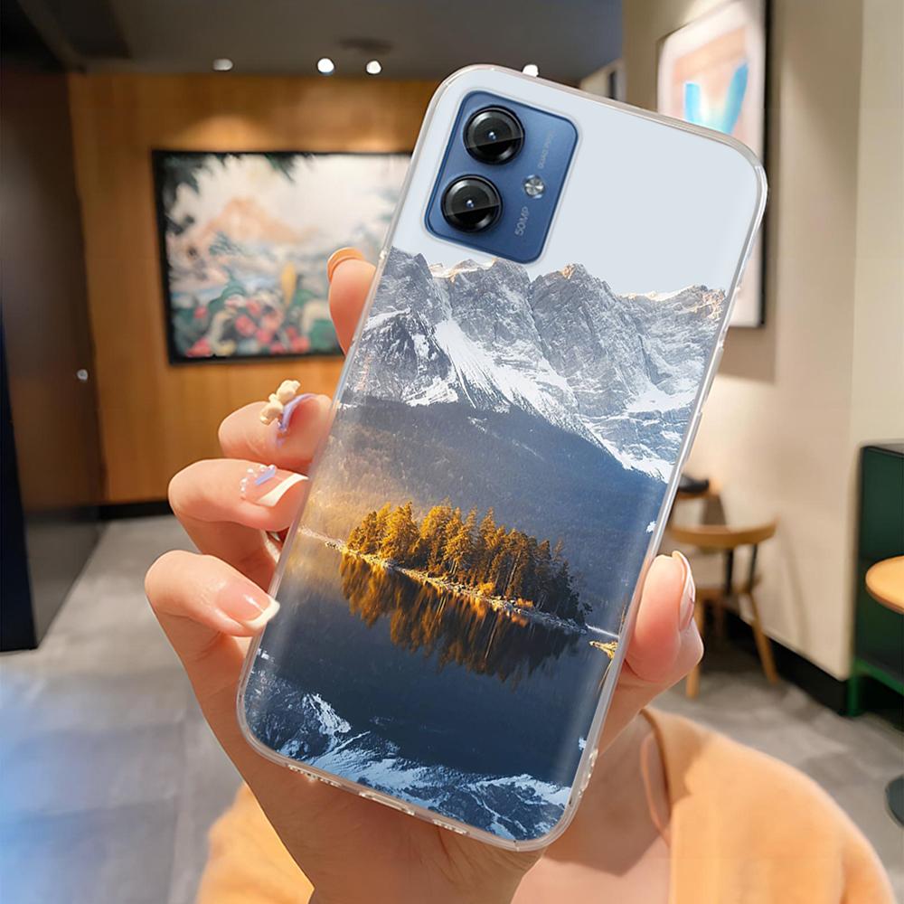 For Motorola Moto G14 4G Case Phone Cover High Quality Clear Silicone Funda For Moto G14 4G Full Protection Back Covers Coque