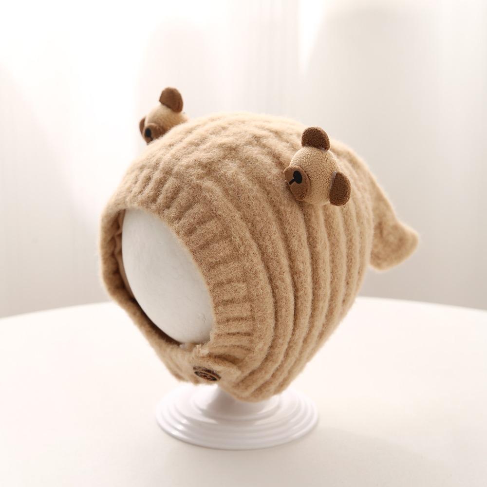Warm Baby Knitted Hat Soft Kids Earmuffs Cap Fashion Children Pullover Cap  Boys