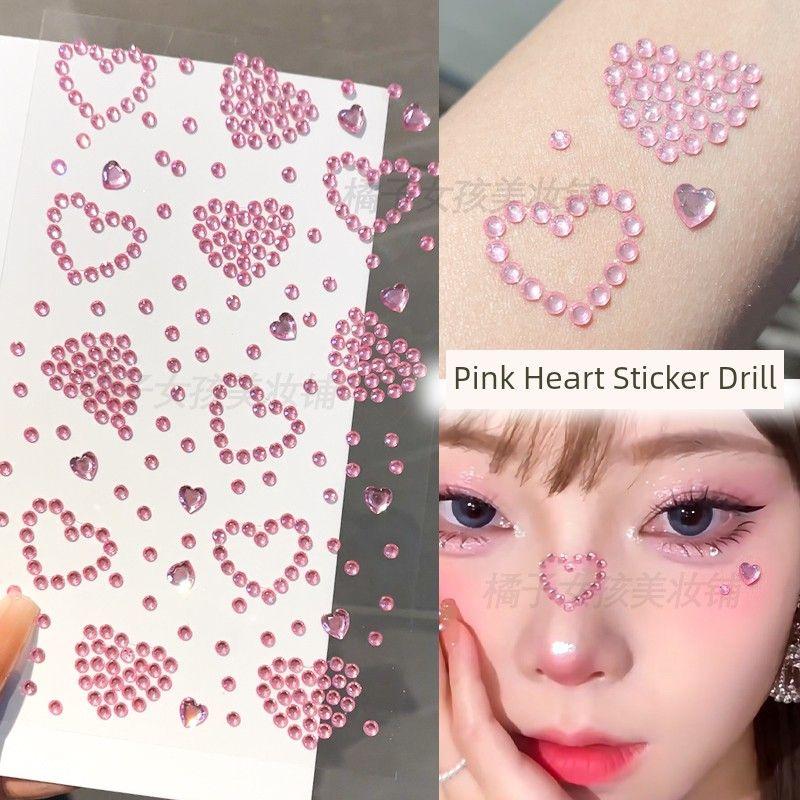 Music Festival Makeup Face Pasters Butterfly Ornament Star Moon Stick-on Crystals Concert Face Sticker Ornament Ornament Rhinestone Bright Diamond