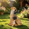 Porch and Lawn Dog Light Garden Statue, Sun Powered Resin Outdoor Display Piece for Entryway Use and Soft Shine