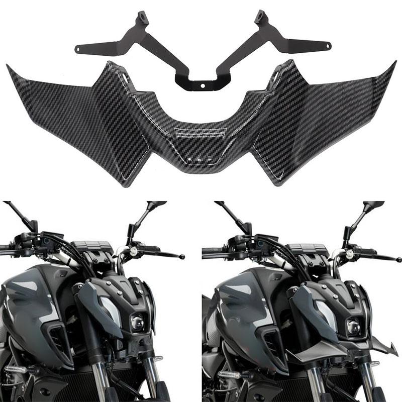 Fit For Yamaha Mt-07 2021 2022 2023 24 Motorcycle Sport Downforce Naked Forntal Spoilers Aerodynamic Wing Deflector
