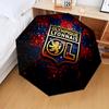1PC Lyon Football Crest Design Printed Umbrella Folding umbrella, automatic umbrella 8-Frame for Travel, camping Fan gifts Christmas Gifts