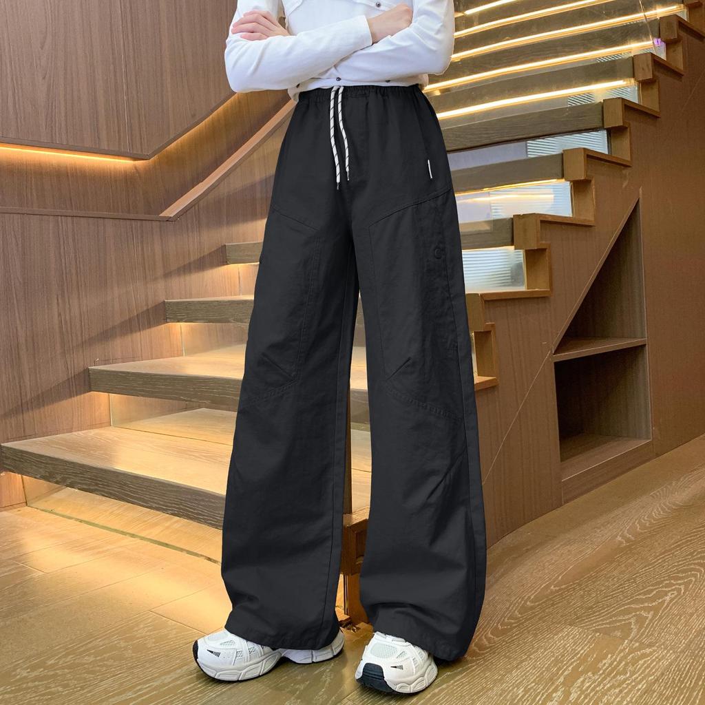Girls' Korean Style Streetwear Cargo Pants - Spring/Autumn 2025 for Middle School