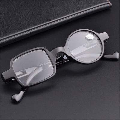 Retro-Leoparden-Lesebrille, asymmetrisch, rund, quadratisch, für Damen, Alterssichtigkeit, Weitsichtigkeit, Brille für ältere Menschen, 1,0–3,5