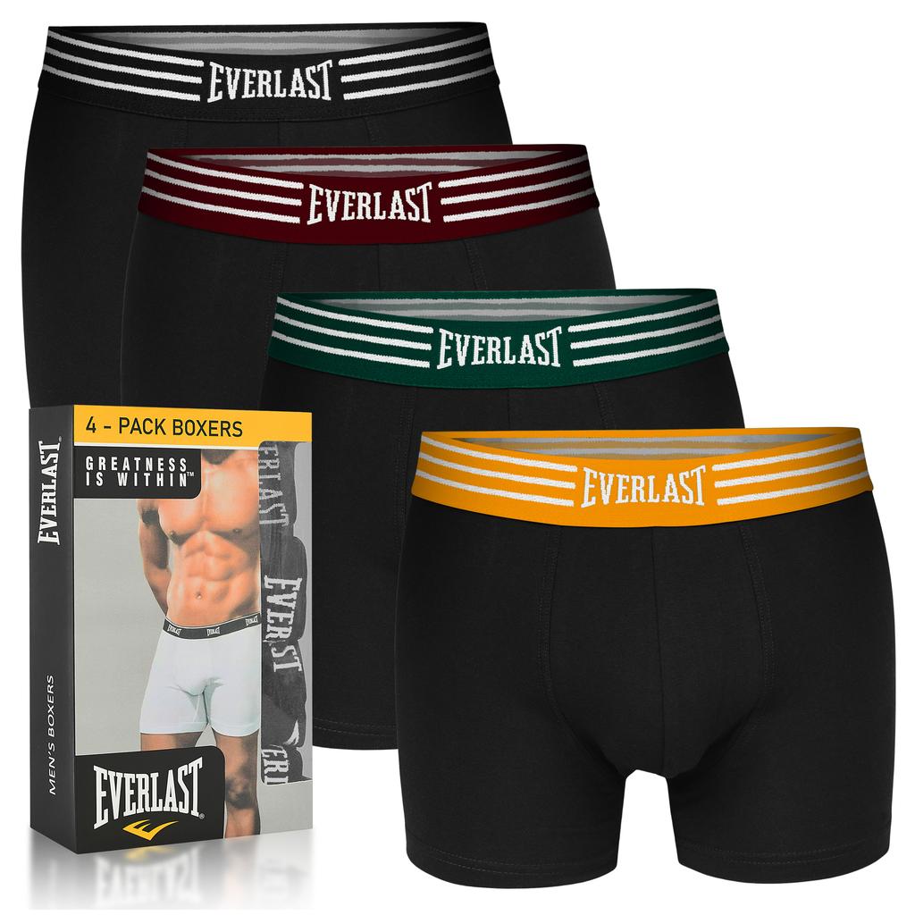 EVERLAST Herren Boxershorts Ev004 Mix Farbe Baumwolle 4 Stück