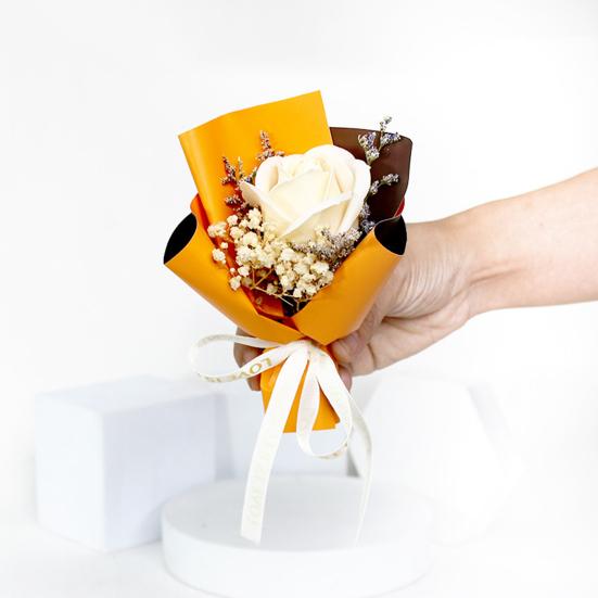 Mini Aromatherapy Soap Rose Bouquet Scented Artificial Flower Arrangement Christmas Wedding Birthday Valentine's Day Gifts for Women Mom Wife Best