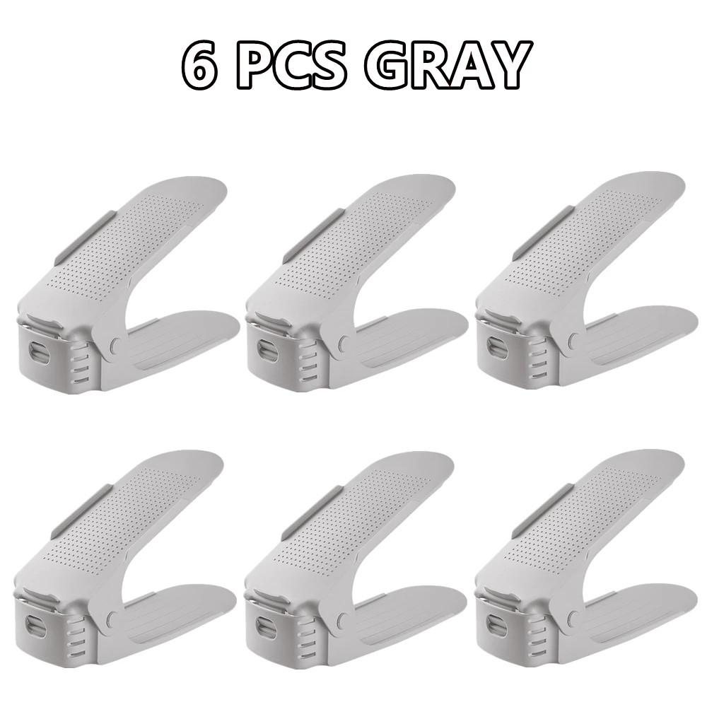 6/8/12/14Pcs Adjustable Shoe Organizer Shoe Support Rack,Space Saving Shoe-Shelf for Closet,Shoe Organizer Shoe Rack for Cabinet