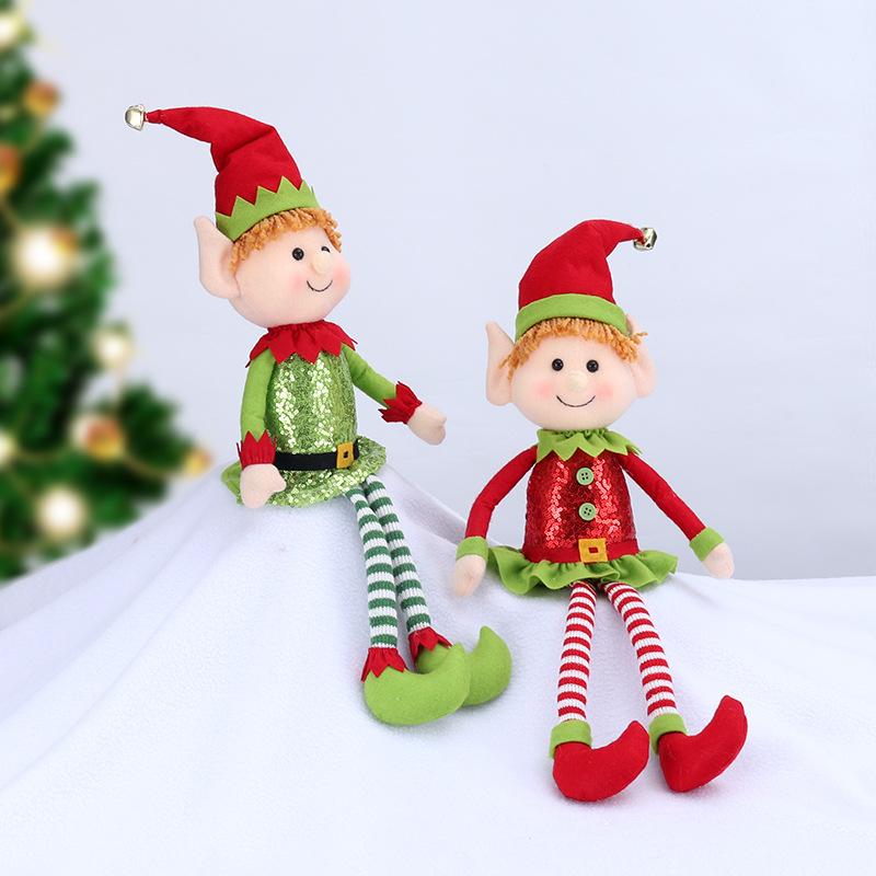 New Christmas Wreath Elf Legs Christmas Tree Pendant Hotel Restaurant Door Decoration Christmas Festival Decoration