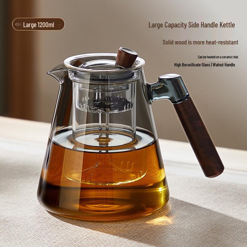 Ni Ye Large Capacity Glass Teapot with Steamer