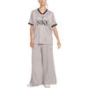 Sportbekleidung Oversized Strick Kurzarm T-Shirt Damen Oberteile IH8505009