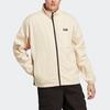 Adidas Originals Adventure Nature Awakening Solid Color Logo Stand Collar Zip Jacket Men Outerwear Rock-Layer Sandstorm HR3505